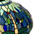 Detail Tiffany vloerlamp libellen van glas in lood in blauw-, groen- en roodtinten