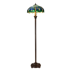 Tiffany vloerlamp – Libellen, Blauw & Groen – Ø 40 × H 165 cm (Art. 7251)