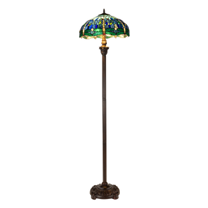 Tiffany vloerlamp – Libellen, Blauw & Groen – Ø 40 × H 165 cm (Art. 7251)