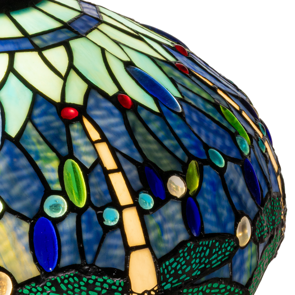 Tiffany vloerlamp – Libellen, Blauw & Groen – Ø 40 × H 165 cm (Art. 7251)