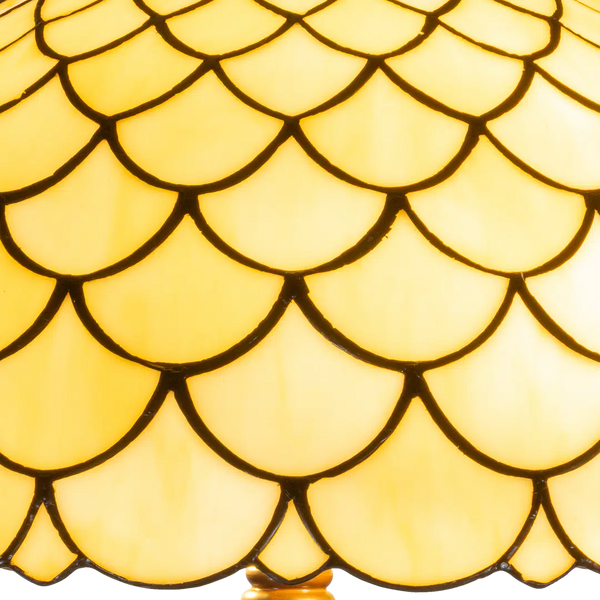 Tiffany vloerlamp – Overlappend Segmentpatroon – Ø 40 × H 165 cm (Art. 7255)