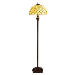Tiffany vloerlamp – Overlappend Segmentpatroon – Ø 40 × H 165 cm (Art. 7255)