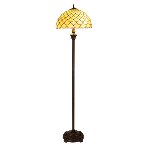 Tiffany vloerlamp – Overlappend Segmentpatroon – Ø 40 × H 165 cm (Art. 7255)