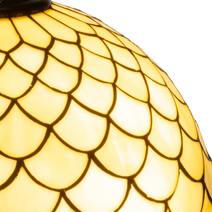 Tiffany vloerlamp – Overlappend Segmentpatroon – Ø 40 × H 165 cm (Art. 7255)