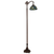 Tiffany vloerlamp Blauwe Bloemen met Gebogen Arm – Crèmegeel, Blauw & Groen – H 177 cm (Art. 7256)
