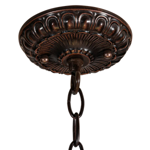 Tiffany hanglamp – Crème & Groen – Ø 40 cm (Art. 7405)