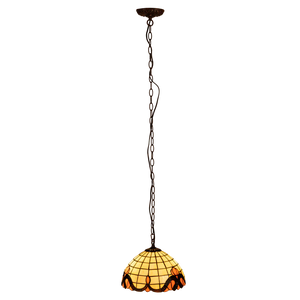 Tiffany hanglamp – Roomkleurig glas – Ø 30 cm (Art. 7402)