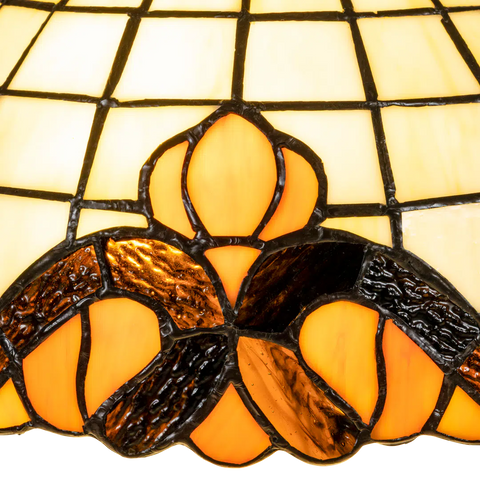 Tiffany hanglamp – Roomkleurig glas – Ø 30 cm (Art. 7402)