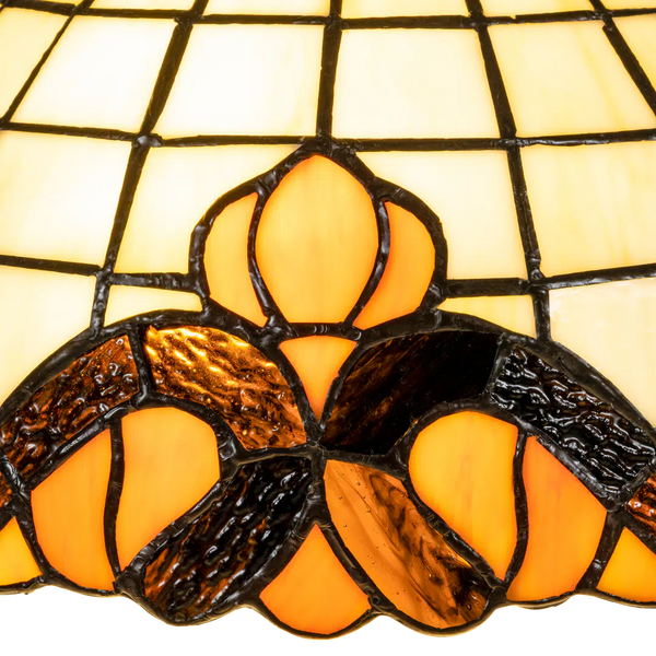 Tiffany hanglamp – Roomkleurig glas – Ø 30 cm (Art. 7402)