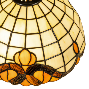 Tiffany hanglamp – Roomkleurig glas – Ø 30 cm (Art. 7402)