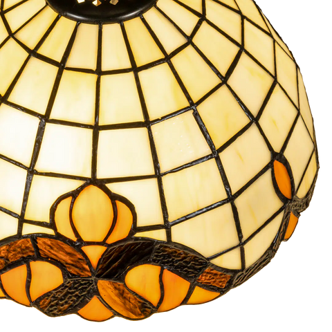 Tiffany hanglamp – Roomkleurig glas – Ø 30 cm (Art. 7402)
