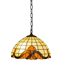 Tiffany hanglamp – Roomkleurig glas – Ø 30 cm (Art. 7402)