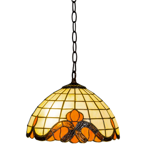 Tiffany hanglamp – Roomkleurig glas – Ø 30 cm (Art. 7402)