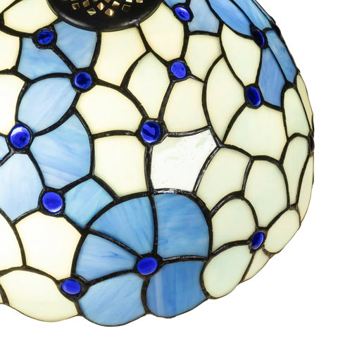 Tiffany hanglamp – Bloemaccenten – Ø 30 cm (Art. 7404)
