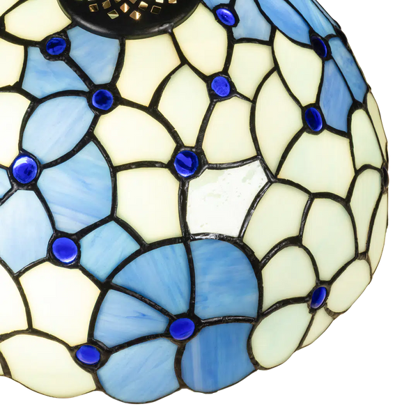 Tiffany hanglamp – Bloemaccenten – Ø 30 cm (Art. 7404)