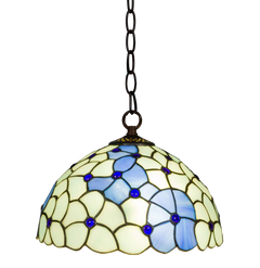 Tiffany hanglamp – Bloemaccenten – Ø 30 cm (Art. 7404)