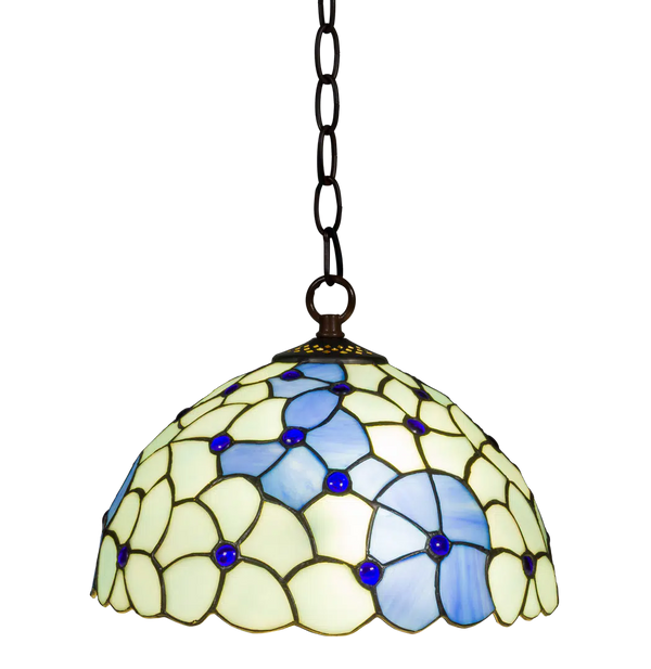 Tiffany hanglamp – Bloemaccenten – Ø 30 cm (Art. 7404)