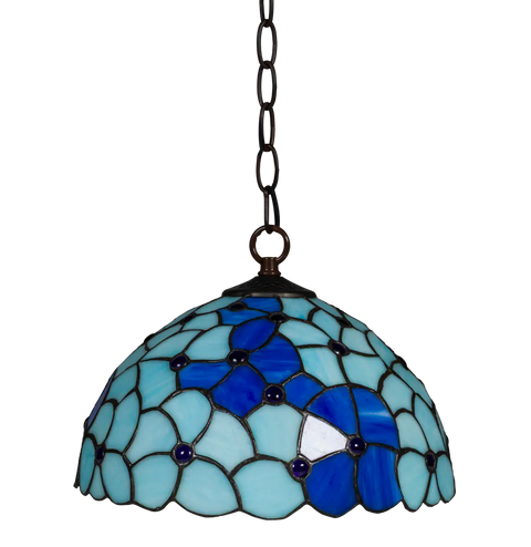 Tiffany hanglamp – Bloemaccenten – Ø 30 cm (Art. 7404)