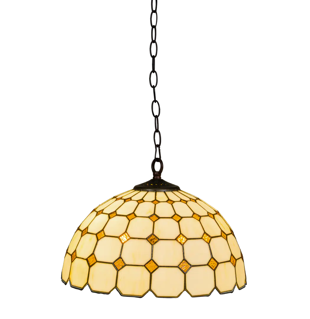 Tiffany hanglamp – Ruitpatroon – Ø 40 cm (Art. 7406)