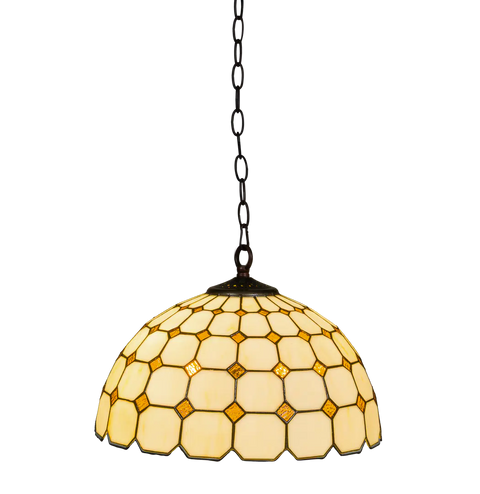 Tiffany hanglamp – Ruitpatroon – Ø 40 cm (Art. 7406)