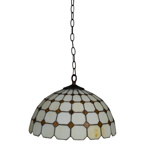 Tiffany hanglamp – Ruitpatroon – Ø 40 cm (Art. 7406)