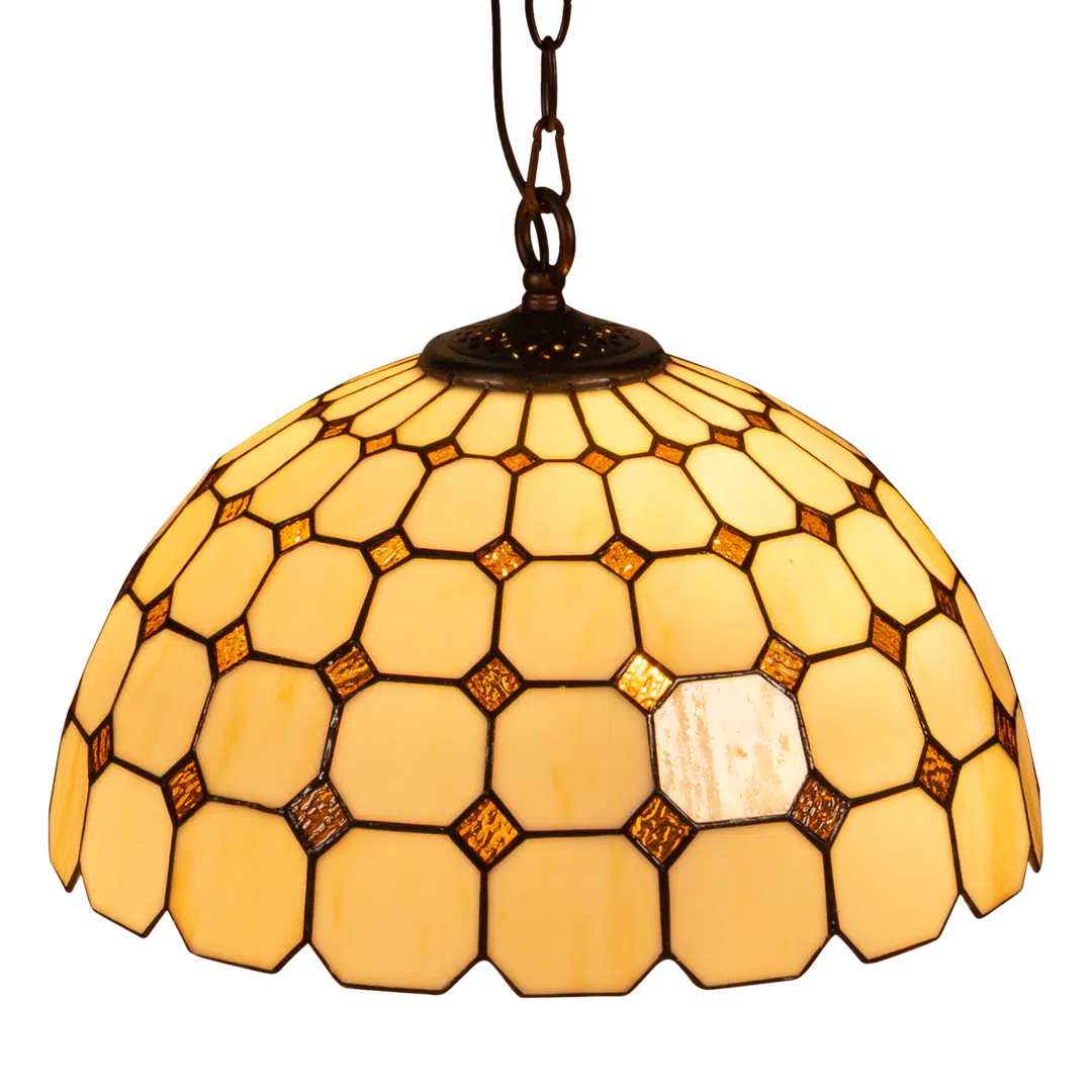 Tiffany hanglamp – Ruitpatroon – Ø 40 cm (Art. 7406)