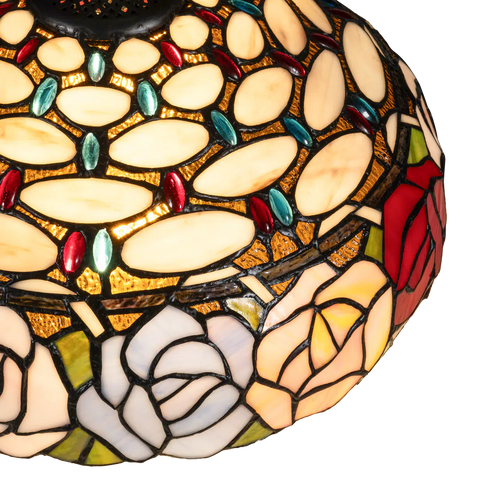 Tiffany hanglamp – Rozenmotief – Ø 40 cm (Art. 7407)