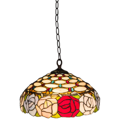 Tiffany hanglamp – Rozenmotief – Ø 40 cm (Art. 7407)