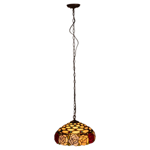 Tiffany hanglamp – Rozenmotief – Ø 40 cm (Art. 7407)