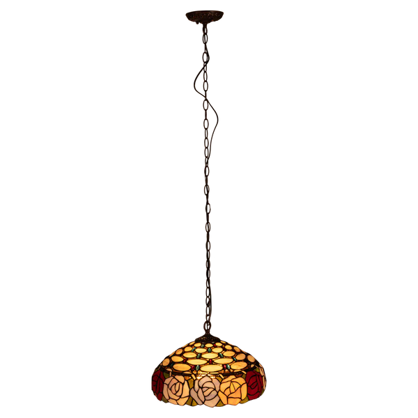 Tiffany hanglamp – Rozenmotief – Ø 40 cm (Art. 7407)