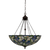 Tiffany hanglamp Blauwe & Lila Bloemen – Crèmegeel, Blauw & Groen – Ø 55 cm (Art. 7409)