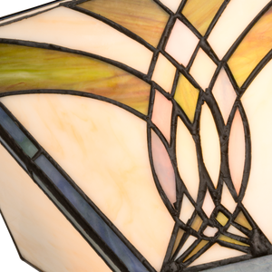 Tiffany wandlamp – Bloemmotief – B 25 × H 14 cm (Art. 7700)