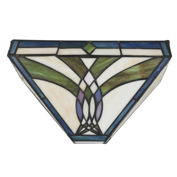 Tiffany wandlamp – Bloemmotief – B 25 × H 14 cm (Art. 7700)