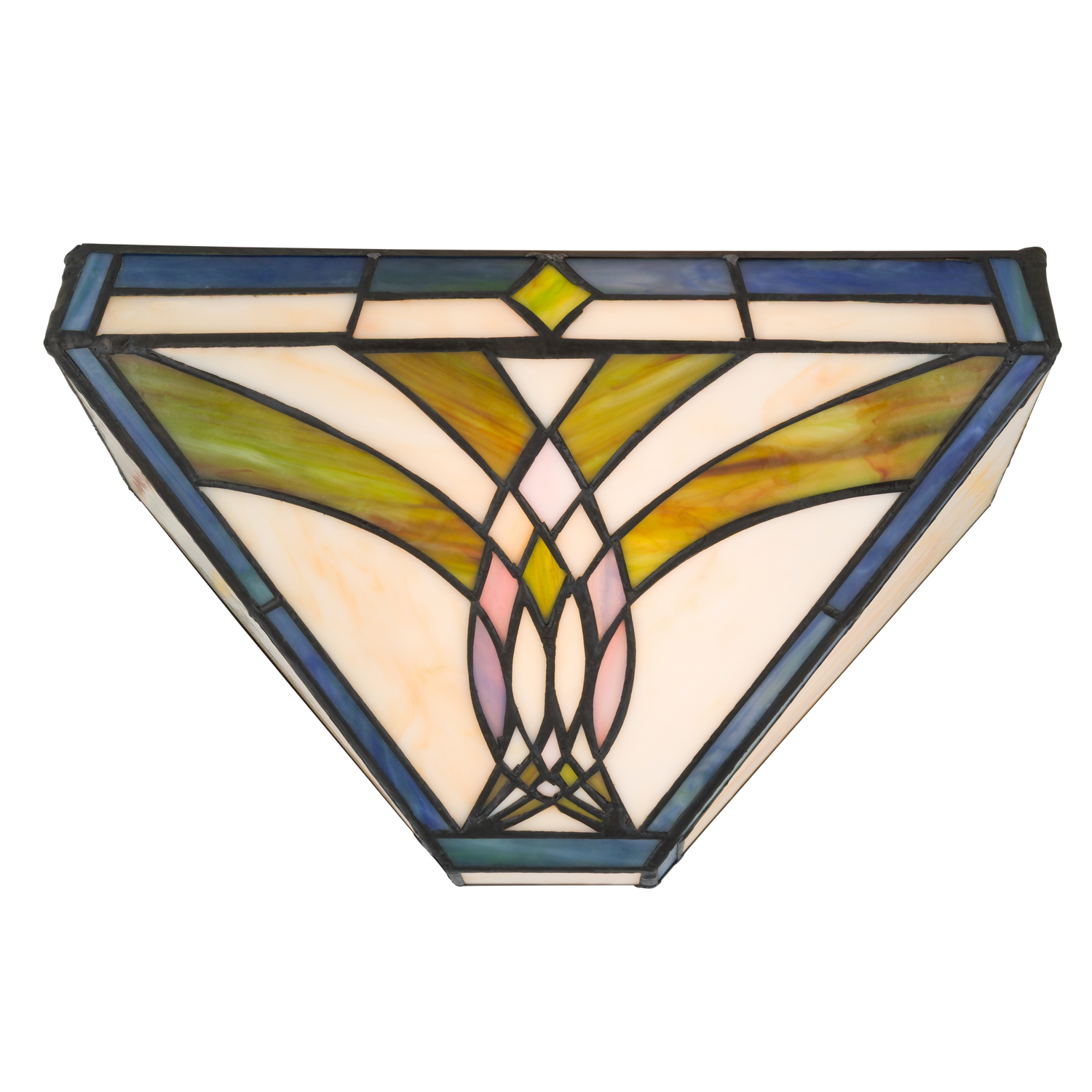 Tiffany wandlamp – Bloemmotief – B 25 × H 14 cm (Art. 7700)