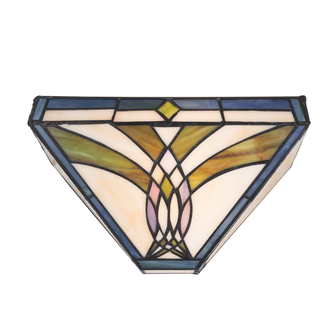 Tiffany wandlamp – Art Deco - Geometrisch – B 25 × H 14 cm (Art. 7700)