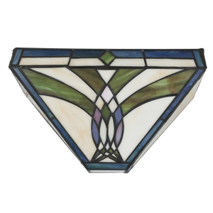 Tiffany wandlamp – Art Deco - Geometrisch – B 25 × H 14 cm (Art. 7700)