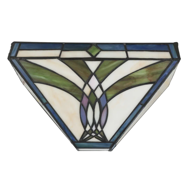 Tiffany wandlamp – Art Deco - Geometrisch – B 25 × H 14 cm (Art. 7700)