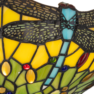 Tiffany wandlamp – Libelle – B 31,5 × H 16,5 cm (Art. 7701)