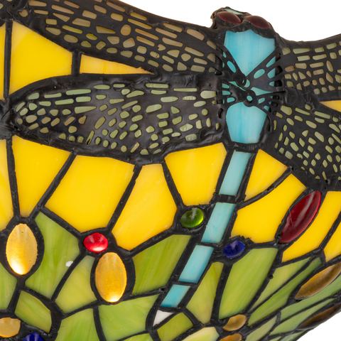 Tiffany wandlamp – Libelle – B 31,5 × H 16,5 cm (Art. 7701)