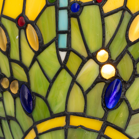 Tiffany wandlamp – Libelle – B 31,5 × H 16,5 cm (Art. 7701)