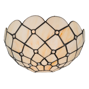 Tiffany wandlamp – Ruitmotief – B 25 × H 14 cm (Art. 7705)