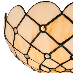 Tiffany wandlamp – Ruitmotief – B 25 × H 14 cm (Art. 7705)