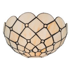 Tiffany wandlamp – Ruitmotief – B 25 × H 14 cm (Art. 7705)