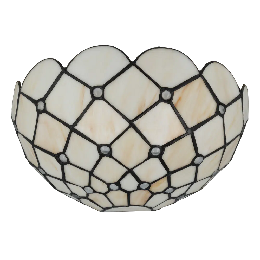 Tiffany wandlamp – Ruitmotief – B 25 × H 14 cm (Art. 7705)