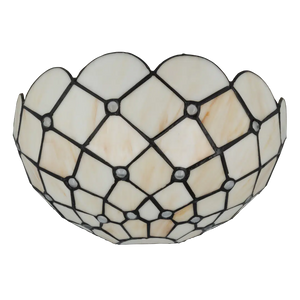 Tiffany wandlamp – Ruitmotief – B 25 × H 14 cm (Art. 7705)