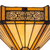 Detail Tiffany wandlamp art deco van glas in lood in crème-, amber- en geeltinten