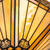 Detail Tiffany wandlamp art deco van glas in lood in crème-, amber- en geeltinten
