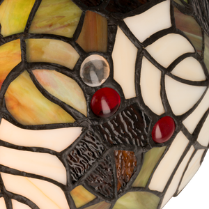 Tiffany wandlamp – Hulstbladmotief – B 25 × H 14 cm (Art. 7708)