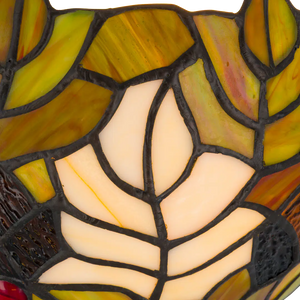 Tiffany wandlamp – Hulstbladmotief – B 25 × H 14 cm (Art. 7708)