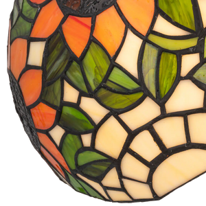 Tiffany wandlamp – Zonnebloemen – B 25 × H 15,5 cm (Art. 7709)